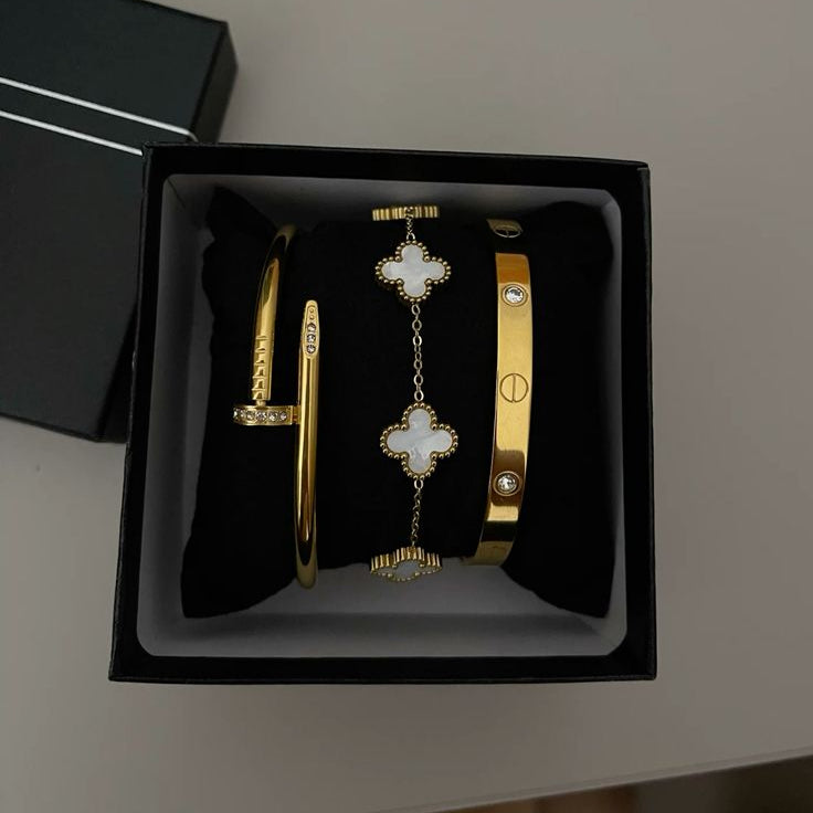 Cartier Cuff + Cartier nail + White Clover trio combo