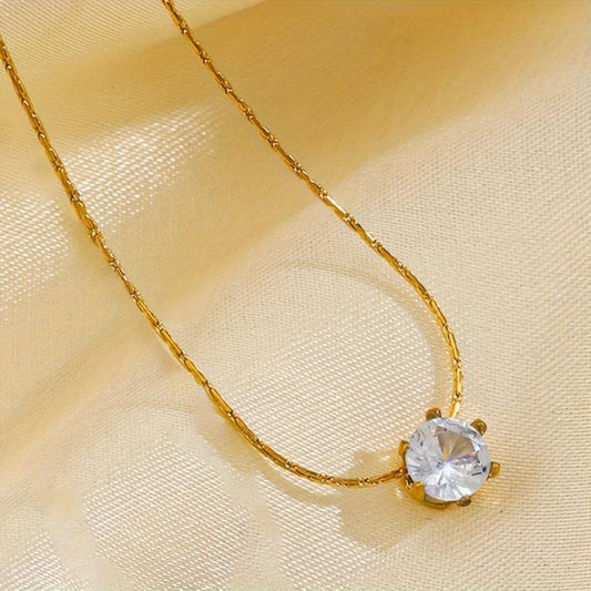 Elegant 18K gold-plated necklace waterproof everyday wear jewellery