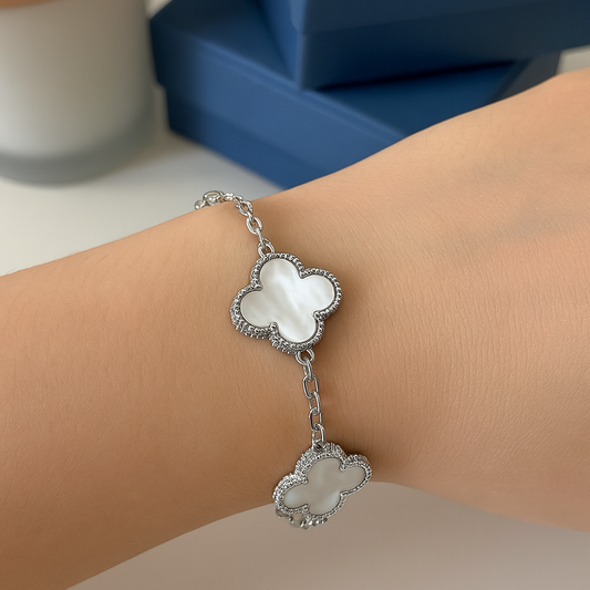 Silver Clover Bracelet