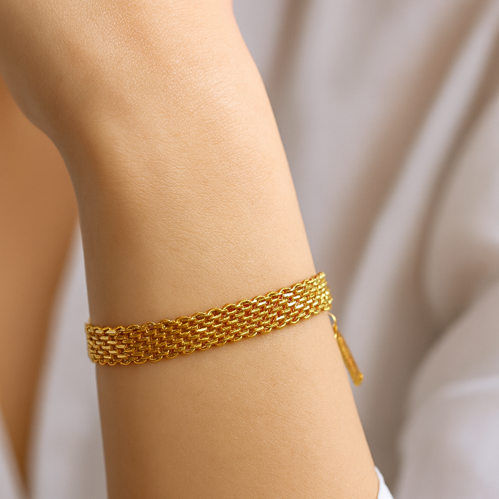 Fashion jewelry trendy mesh bracelet, non-tarnish