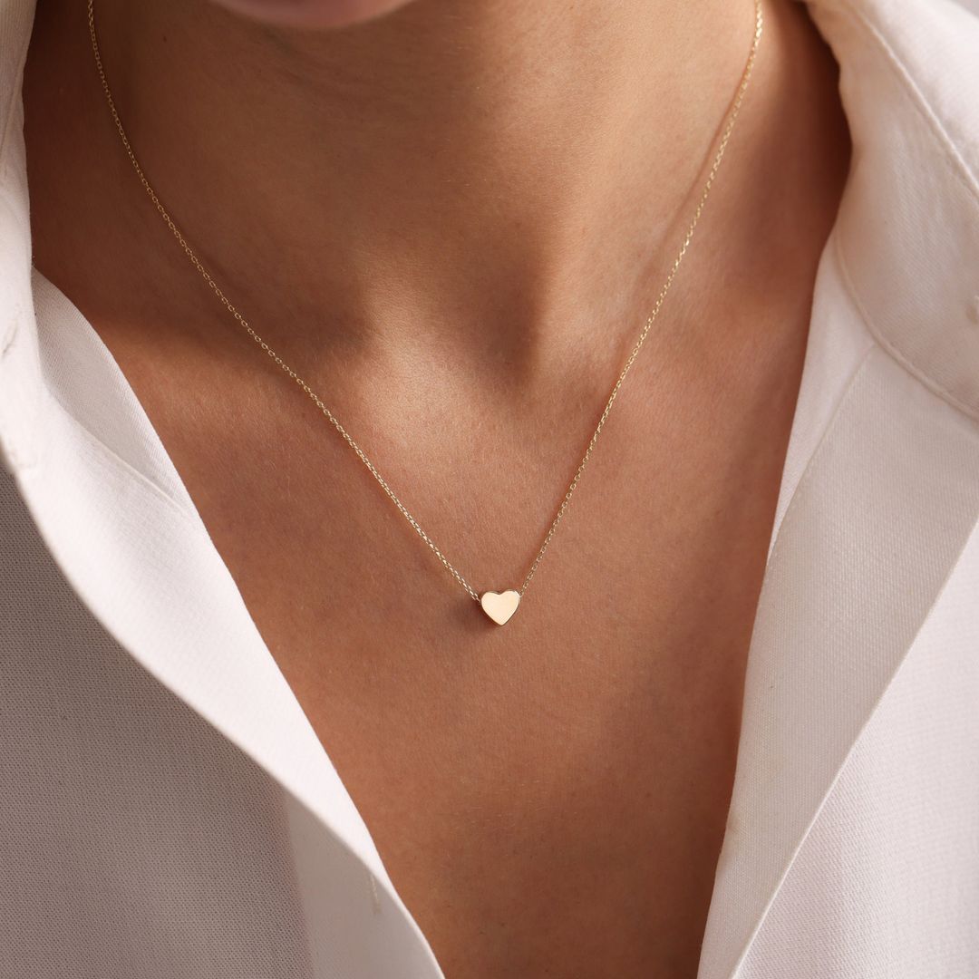 Minimalist Gold Heart Pendant