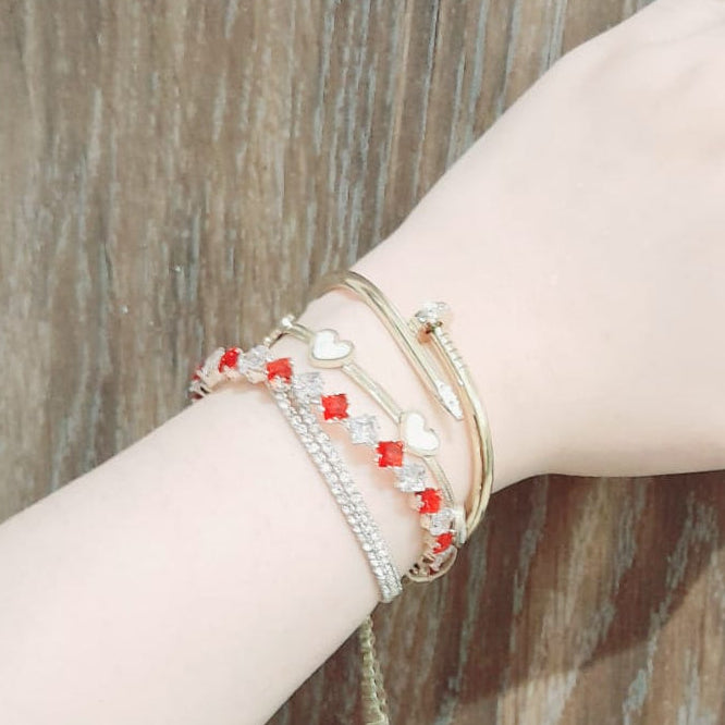 Elegant 3-Piece Bracelet Set – Waterproof 18K Gold Plated Jewelry