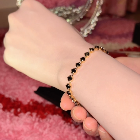 Gold Plated Black Bracelet