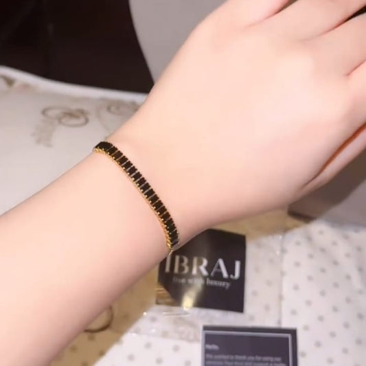 Trendy Black Adjustable Bracelet 