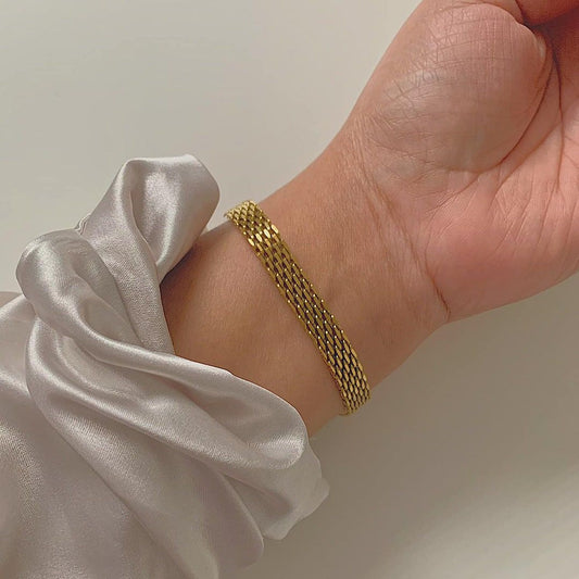 Gold Plated Mesh Bracelet