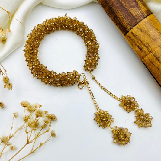 Luxury floral bead bracelet women traditional wear