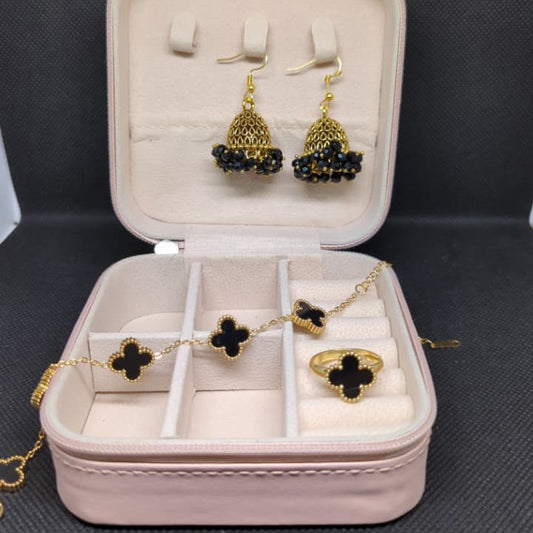 3-Piece Jewelry Set with a Blush Pink Box
