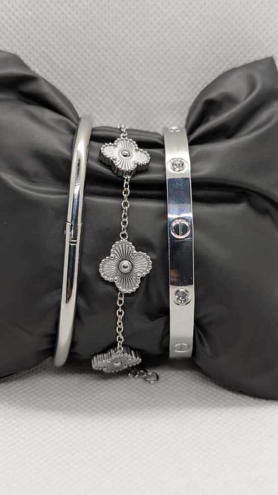 Silver Luxe Bracelet Stack