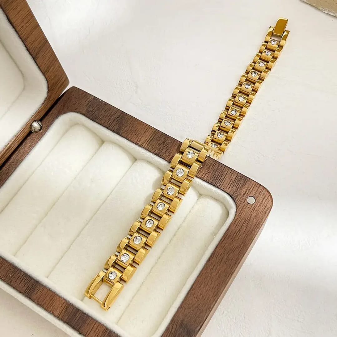 Diamond Gold Cuban Bracelet