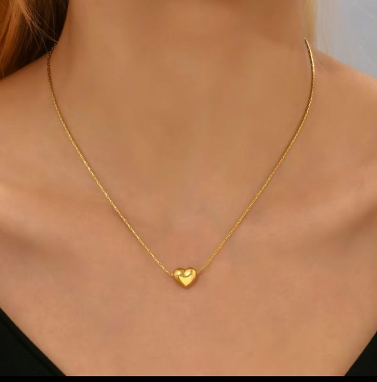 Minimalist Gold Heart Pendant