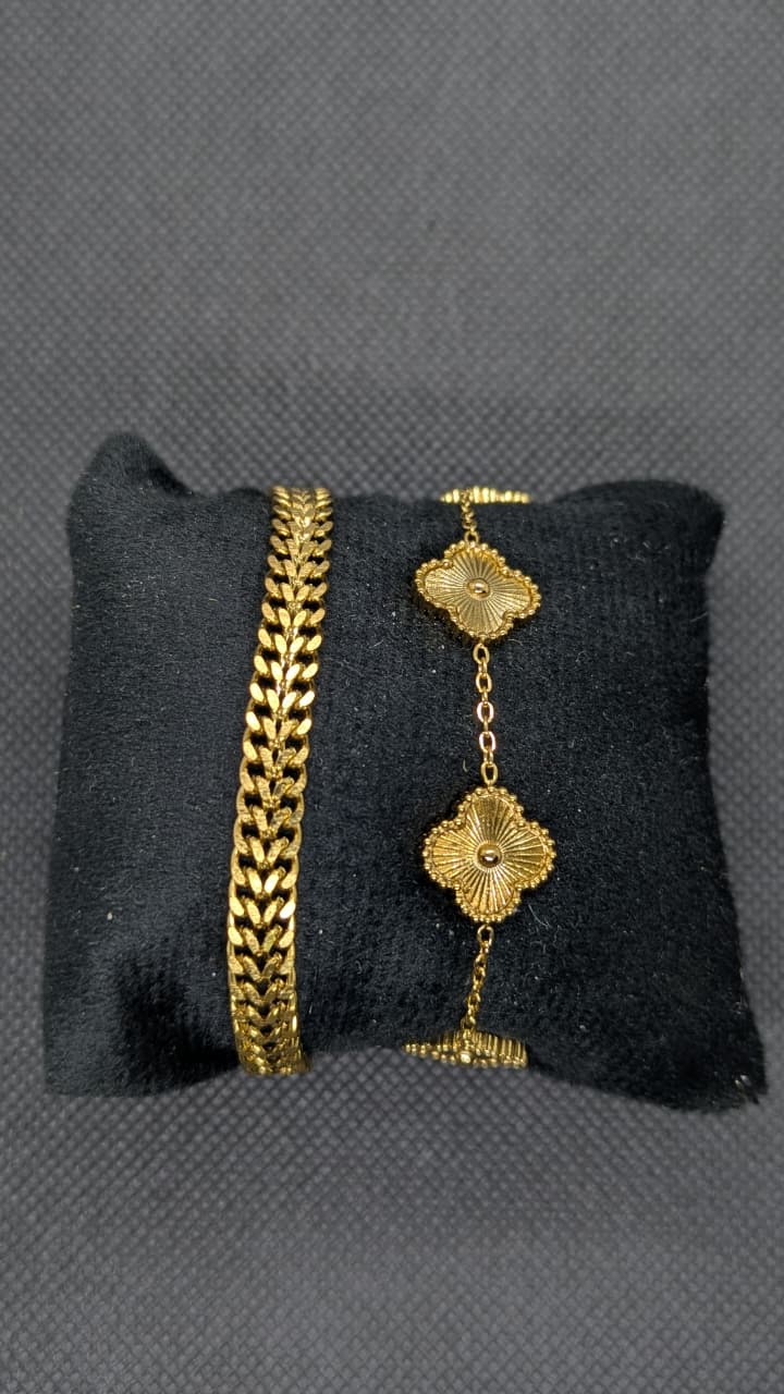 Gold Layered Bracelet Set