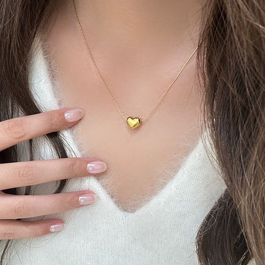 Minimalist Gold Heart Pendant