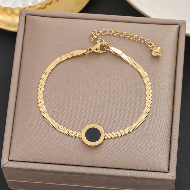 Roman Black Enamel Bracelet