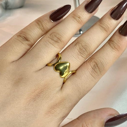 Cute heart shaped ring for women – everyday gold fashion jewelry
