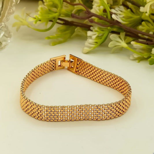Gold Mesh Weave Bracelet